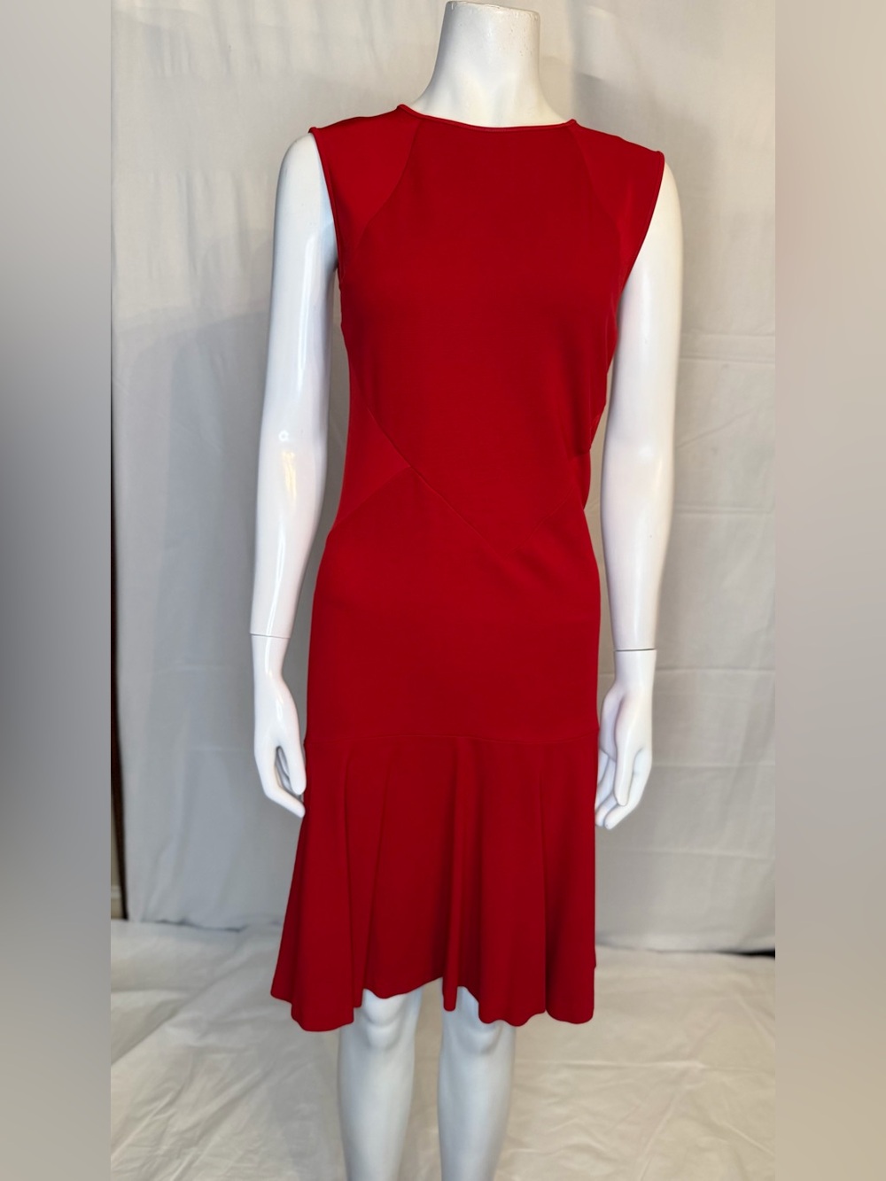 Stella McCartney Red Sleeveless Midi Dress